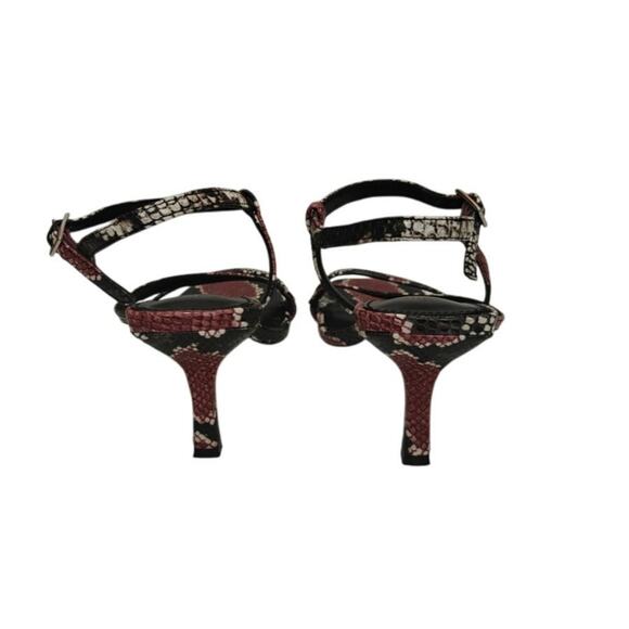 Y2K Snake square toe sandal by BCBG sz 7 - Picture 4 of 7